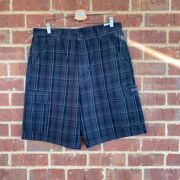 Wrangler Originals Mens Plaid Cargo Shorts Loose Fit NWT Large Pocket 100%Cotton - Picture 9 of 10